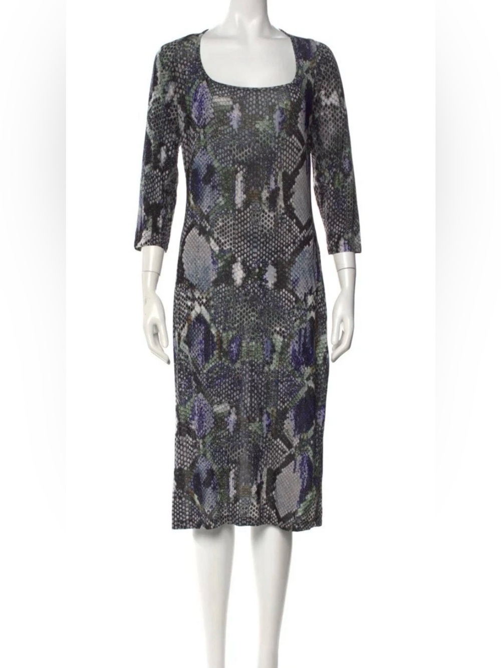 JUST CAVALLI DRESSY DRESS VALENTINO STYLE IT SNAKE SKIN COLOR 48/XL12